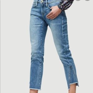 Frame Denim Le Boy Asymmetrical Hem Beaudry Jean
